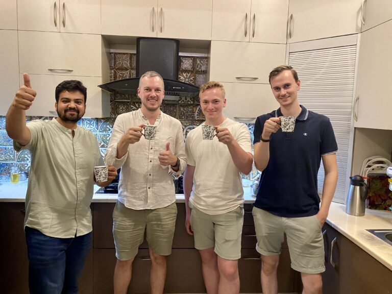 Guest enjoying Chai